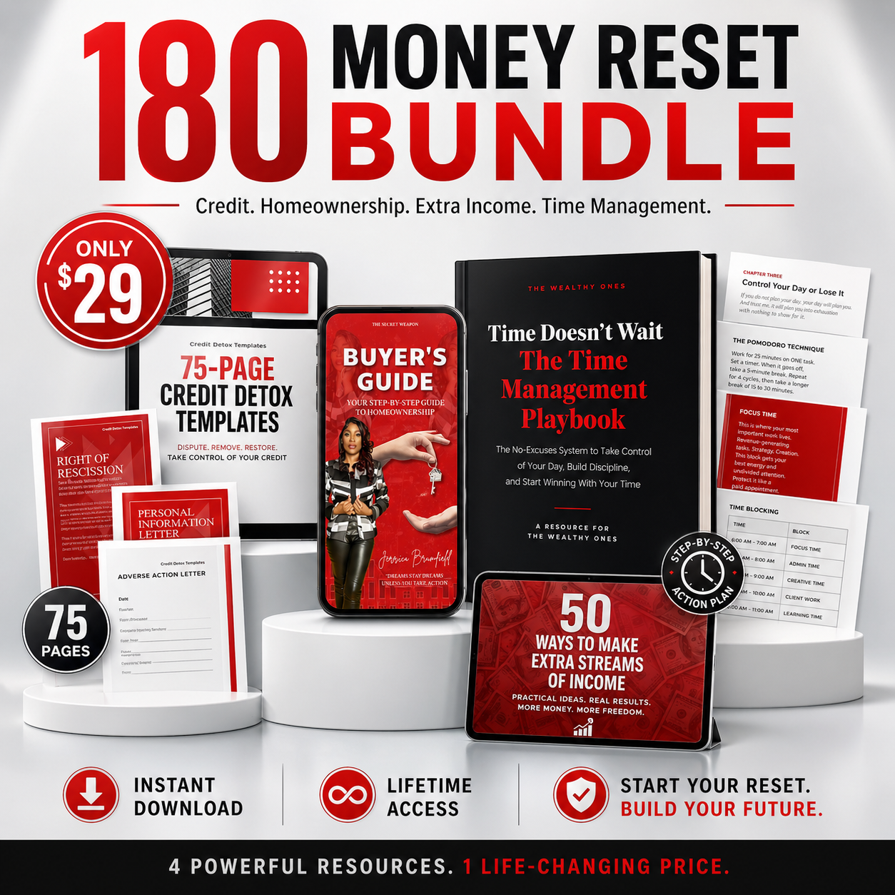 180 Money Reset Bundle — all 4 digital products