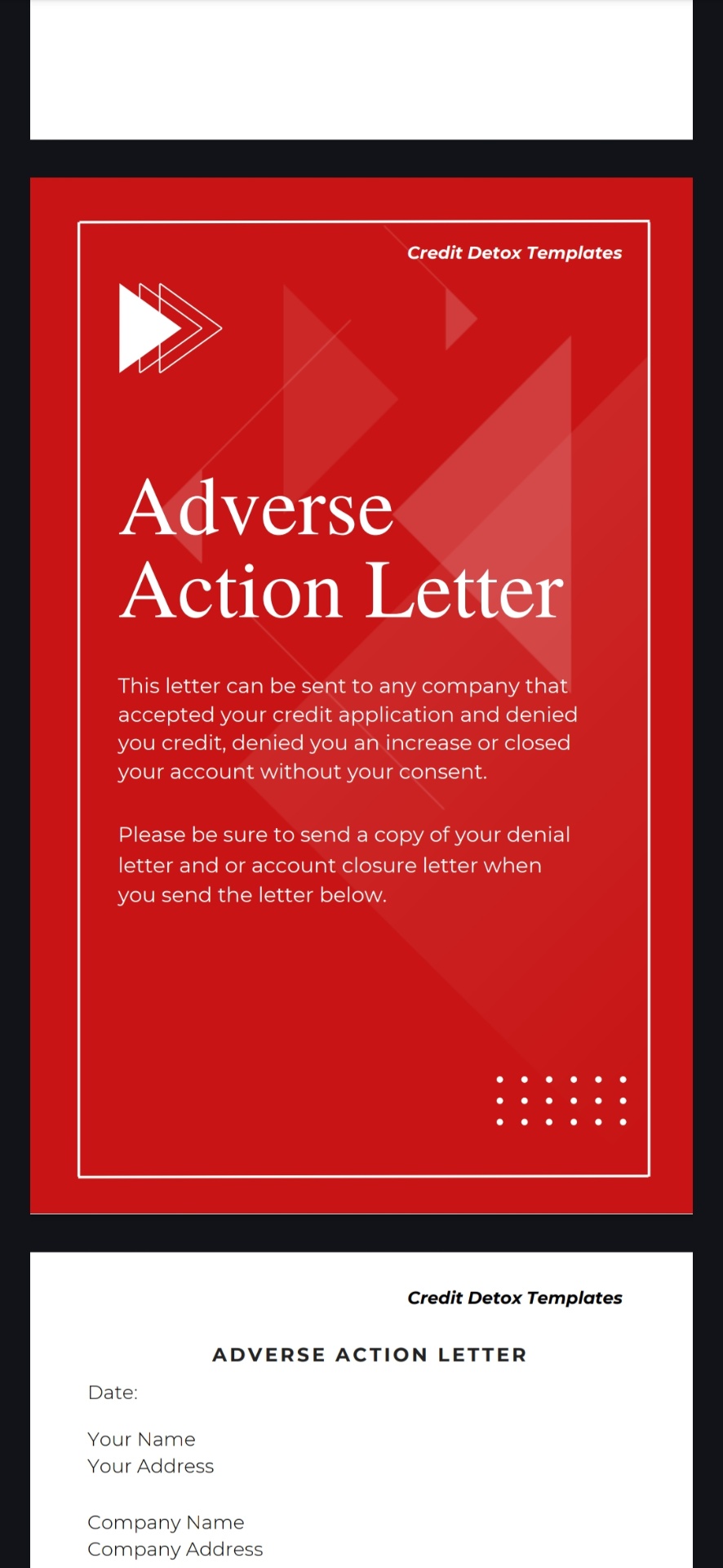 Adverse Action Letter